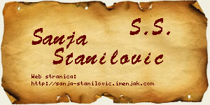 Sanja Stanilović vizit kartica